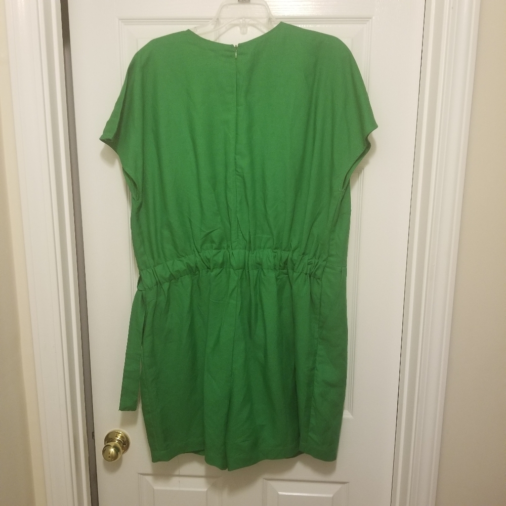 Green Ashley Stewart short jumpsuit size 20